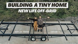 Starting our TINY HOUSE BUILD! Abandoned land to OFF-GRID homestead