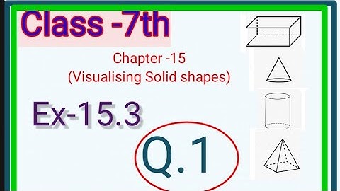 Ex-15.3 l Q 1 l Chapter -15 l Visualising solid shapes l Class-7th Maths l NCERT