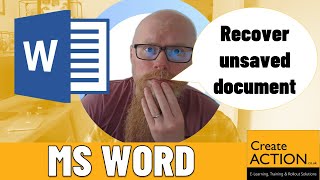 Find and Recover unsaved and lost MS WORD documents!
