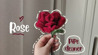 How to Make a Rose with Pipe Cleaners 🌹 | Easy Pipe Cleaner Rose Tutorial