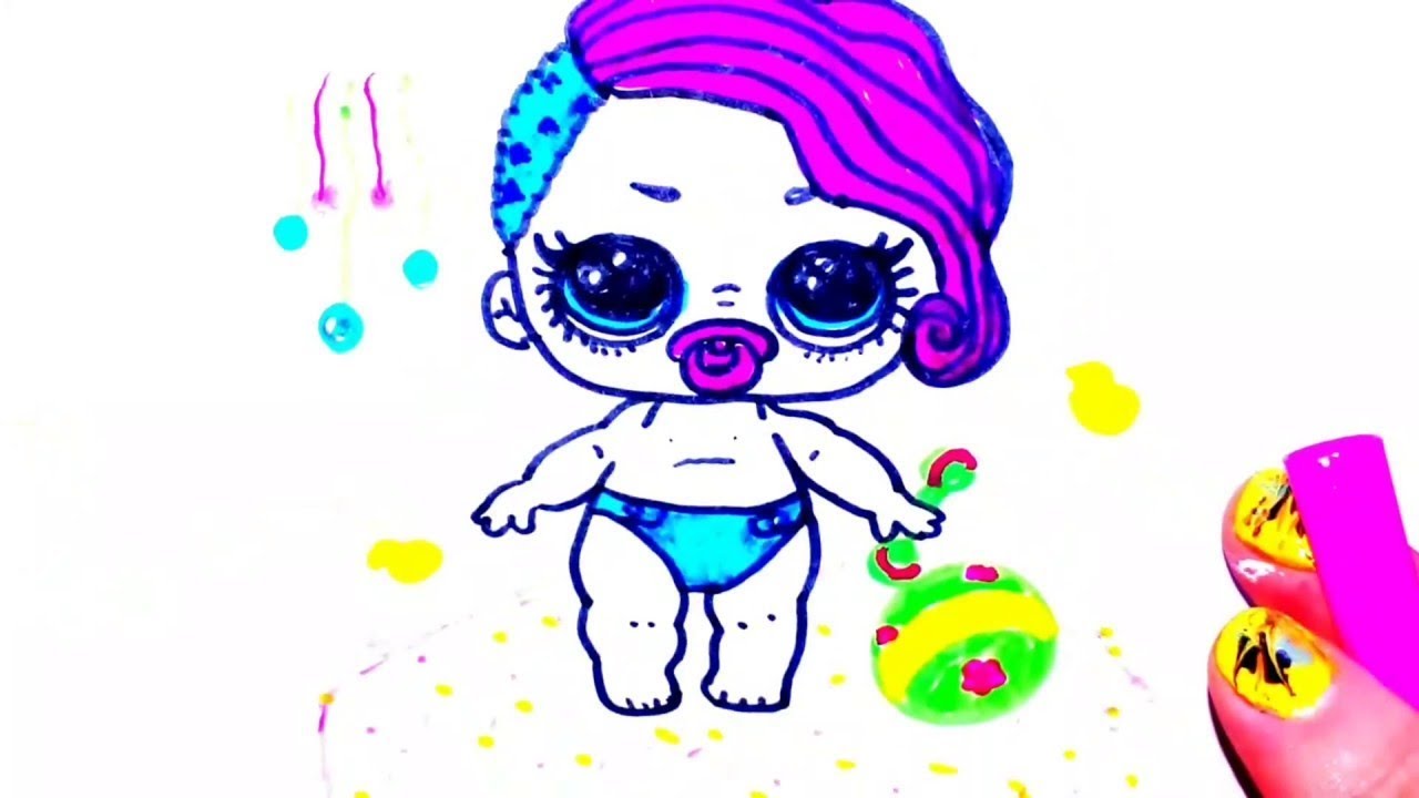 Как нарисовать куколку лол и сестричку