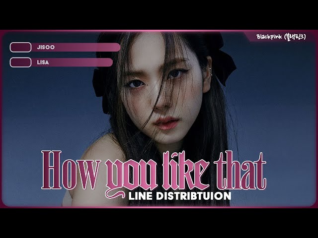 BLACKPINK - 'How You Like That' - Line Distribution class=