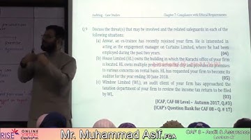CAF 8 | Sir Muhammad Asif | Audit and Assurance Lecture 47