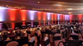 Wedding reception venue: Blackwoods Proctor, MN. Lighting by Duluth Event Lighting
