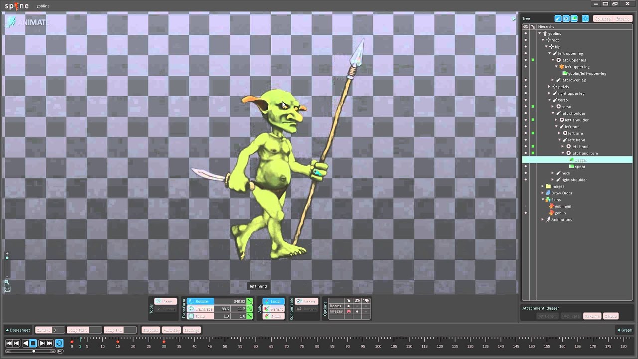 esoteric software spine one skeleton multiple poses