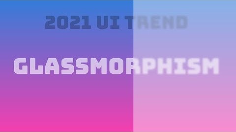 New Glassmorphism UI Trend | HTML CSS