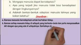 Mengapa Proses Adaptasi Diperlukan dalam Sebuah Lingkungan Apa yang Terjadi Jika