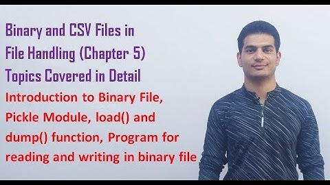 Binary and CSV files | Class 12 Computer Science with Python (Video 30)