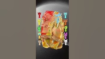 Mixed 10 Sprunki characters, guess the mixed color #satisfying #colormixing #sharkzhan