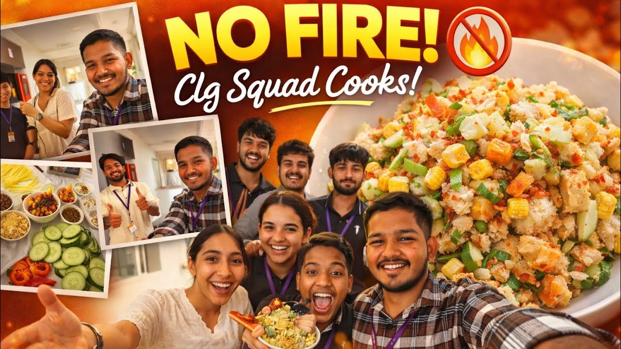 PART 1 of Cook Without Fire 🔥❌ | College Competition Gone Crazy 😱 | Kannada Vlog.. #cooking 