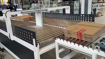 HRB-1200X2400 Automatic folder gluer with automatic PP strapping machine.