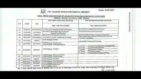 B.Ed 2nd year date sheet change 👍