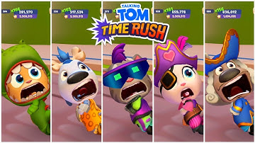 Talking Tom Time Rush - Discover all the characters - New SUPERHERO - All Bosses Fight - Gameplay