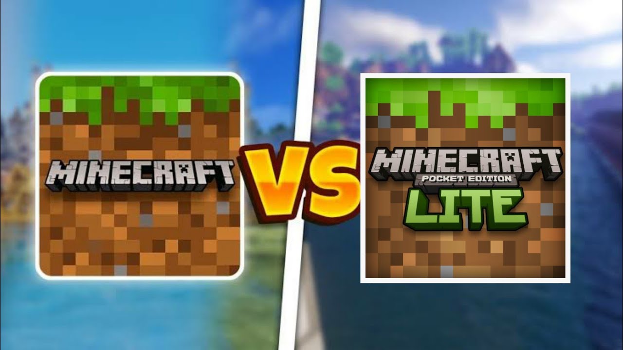 Minecraft Pocket Edition= OG Minecraft Pocket Edition Lite= Really