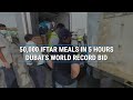 Under directive of Shaikha Hind, nefsy acheiving Guiness World Records distrib 55000 meals in 5 hrs