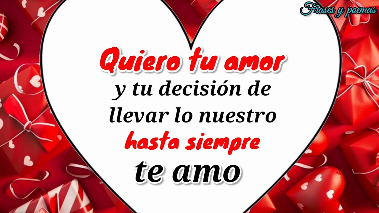 Yo siento mucho AMOR POR TI ♥️ Mensaje bonito de amor - YouTube