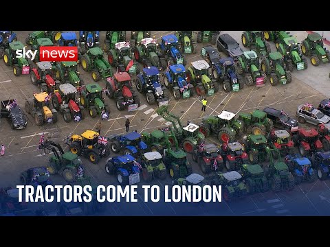 Tractors descend on Parliament over 'betrayal' of British farmers.