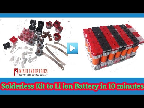 How to Assemble a 18650 Li ion Battery Pack using Solderless Kit || # ...