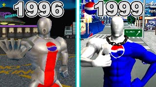 Pepsiman Game Evolution 1996 - 1999