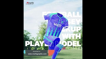 Thumbnail of Football Jersey Mockup With Player Model
