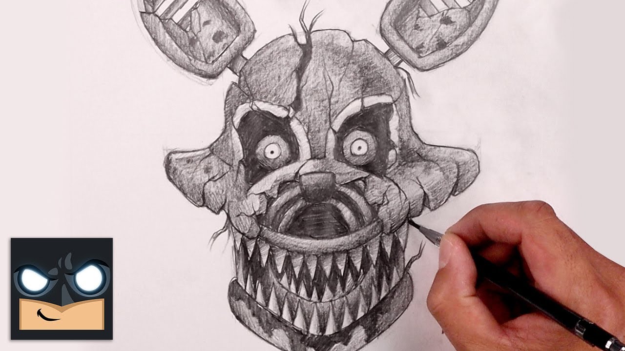 How to Draw Nightmare Foxy  Five Nights at Freddy's 