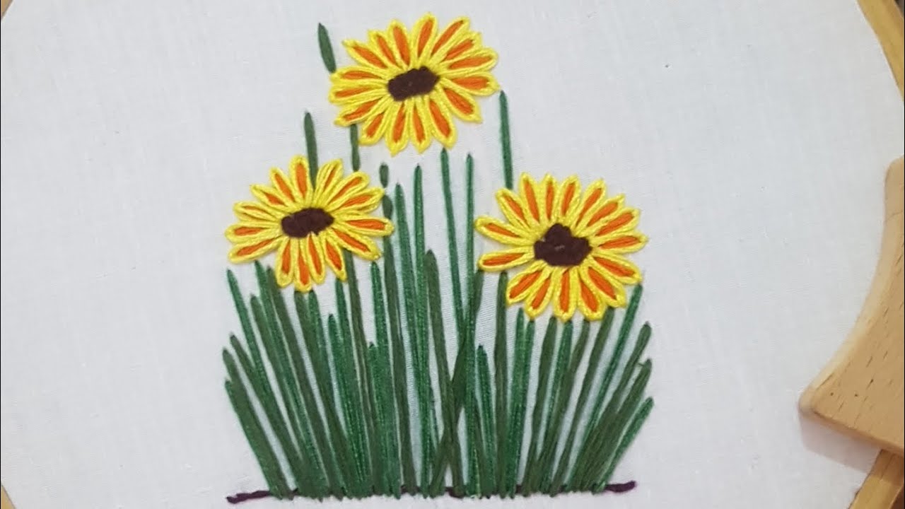 Handcraft Tutorial hand embroidery wild flowers @handcraft.01| beginners friendly detailed ...
