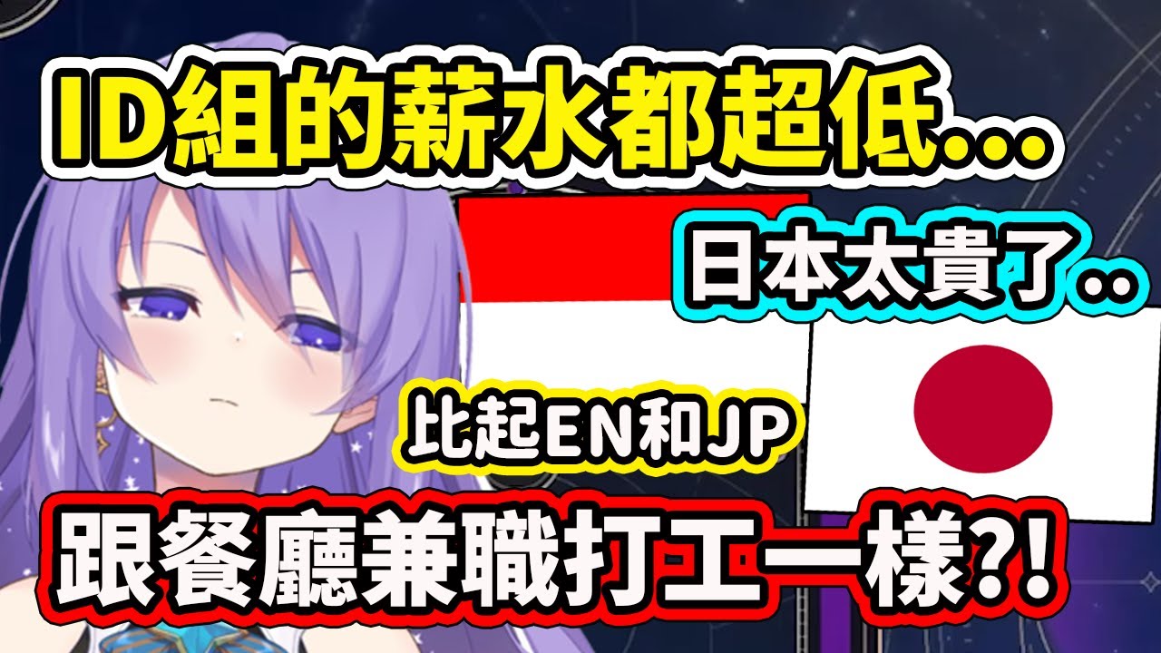 Moona透露ID組的薪水都超低要搬去日本真的太貴了? 跟餐廳兼職打工的薪水一樣?!【Moona Hoshinova】【Hololive 中文精華】
