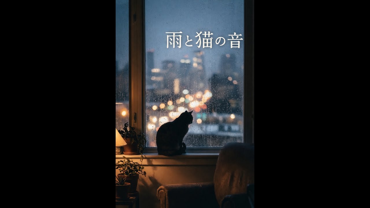 【睡眠用ASMR】雨の夜、窓辺の猫と静かな時間 ☔🐈