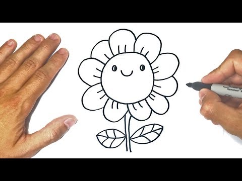 How to draw a Easy Flower Step by Step | Easy drawings