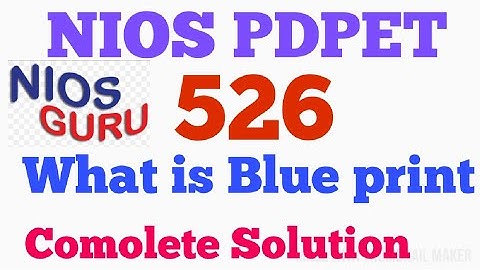 Preparation of balanced question paper based on design and blue print( Module-526)