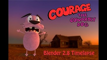 Blender 2.8 Timelapse: Courage the Cowardly Dog