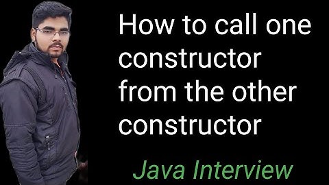 How to call one constructor from the other constructor || Shyam Sundar