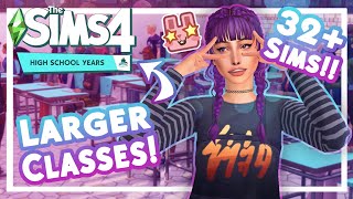 These Mods Can TRIPLE Your Class Size 🤩 in The Sims 4 ✨High School Years✨ +  LINKS