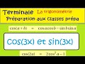 Term sp maths prpa  la prpa les formules trigonomtriques  cos3x et sin3x
