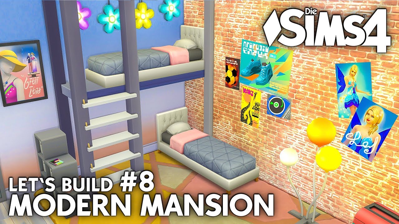 kleine zimmerrenovierung design kinderzimmer zwillinge, zwillinge kinderzimmer | die sims 4 haus bauen | modern mansion #8, Innenarchitektur