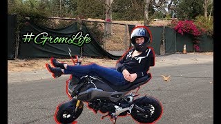 TEACHING ANDREA HOW TO RIDE A MOTORCYCLE - GROM LIFE
