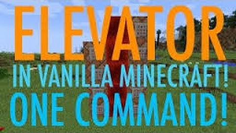 Minecraft Command 1.9: Elevator