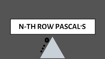 Problem Solving: Return the Nth Row of Pascal