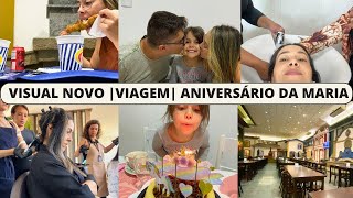 TRANSFORMAÇÃO NO CABELO | VIAGEM COM MARIDO | ANIVERSÁRIO DA MARIA | CAFÉ DA TARDE ESPECIAL E MAIS