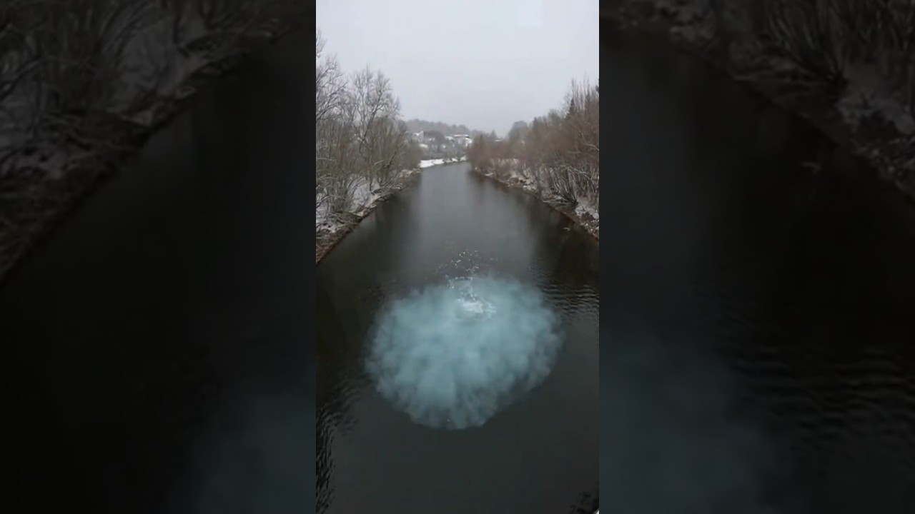 He Threw a Stone Into the River… and It Instantly Froze 😳❄️