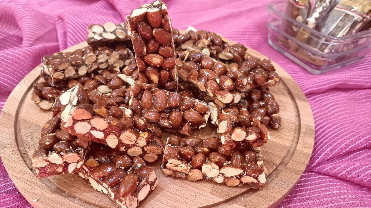 نوكا باللوز بطريقة سهلة وسريعة لذيذة جداا nougat