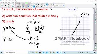 ALGEBRA 1 LESSON 4 5 DIRECT VARIATION