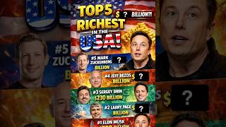 Who Is the Richest in America? Top 5 Billionaires Ranked! 🤯 #Wealth #Top5