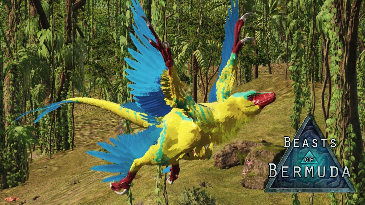 Changyu Raptor CHANG IS THE BIGGEST BIRD - Beasts of Bermuda Changyuraptor Gameplay ...