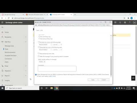 Managing rules in Office 365 Exchange