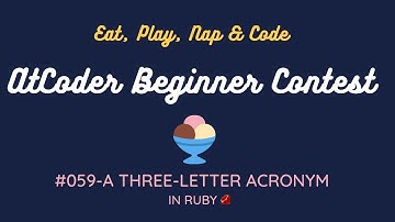 AtCoder Beginner Contest 059 A - Three-letter acronym in Ruby