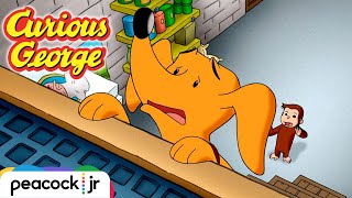 Stuck in the BASEMENT! George & Hundley's Great Escape | CURIOUS GEORGE