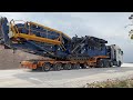 Loading &amp; Transporting The Fintec 542 Screener With Nooteboom Trailer - Fasoulas Heavy Transport -4k