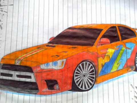 Jogo Americano 2 Un Carro Tunado Tunnig Desenho Aquarela - Camicado