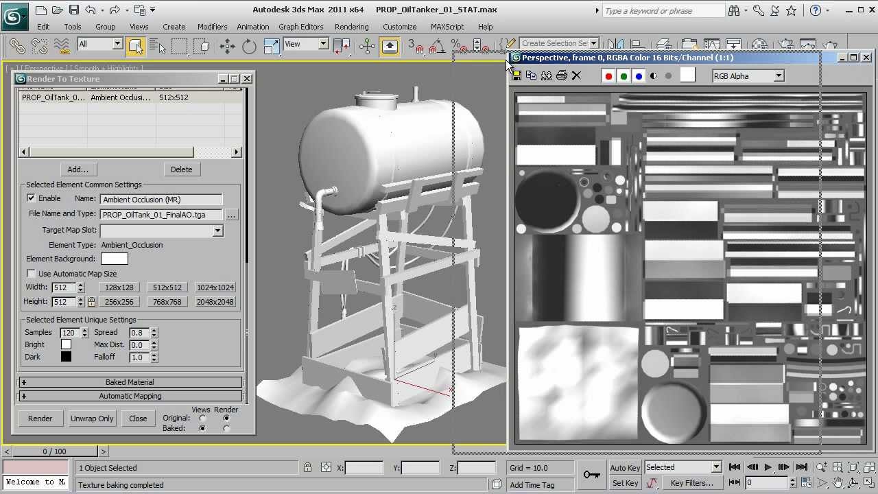 solopgang uld analogi Rendering Ambient Occlusion with Mental Ray in 3ds Max - 3dmotive - YouTube